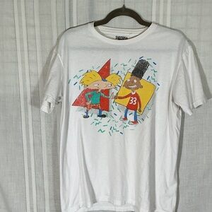 Nickelodeon White Hey Arnold! Arnold & Gerald Graphic Tee